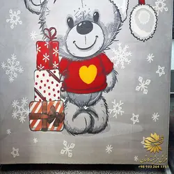 فرش کودک قرمز طوسی طرح عروسک 630 | فرشینه کاشان