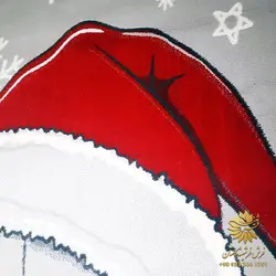 فرش کودک قرمز طوسی طرح عروسک 630 | فرشینه کاشان