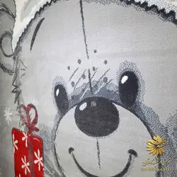 فرش کودک قرمز طوسی طرح عروسک 630 | فرشینه کاشان