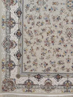 فرش دستبافت افشان 1500 شانه بهار ترمه ای | فرشینه کاشان