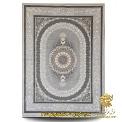 1200 شانه طوسی طرح صدرا | فرشینه کاشان