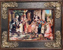 تابلو فرش دست بافت گونه منظره کد 63TTFCH5710 | فرشینه کاشان