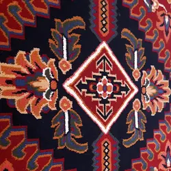 گبه خشتی سرمه ای کد m421 - فرش ارزان