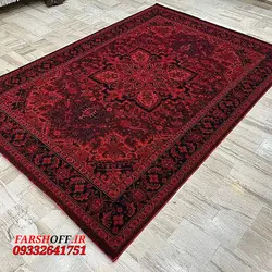 فرش لاکی سنتی با طراحی مدرن کد 8016 - فرش ارزان