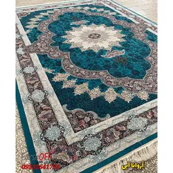 700 شانه آبی طرح آروانا - فرش ارزان