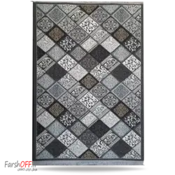 گلیم خشتی زمینه دودی کد 866 - فرش ارزان