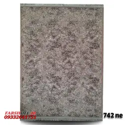 گلیم فرش وینتیج نسکافه ای و نقره ای کد 742 - فرش ارزان