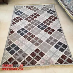 گلیم فانتزی زمینه نقره ای کد j730no - فرش ارزان