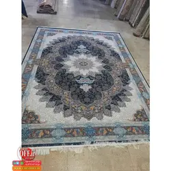 فرش طرح آروانا سرمه ای طرح 700 شانه ورژن - فرش ارزان