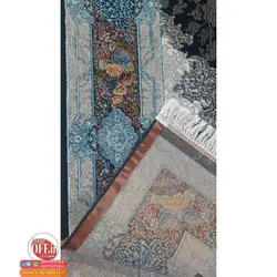 فرش طرح آروانا سرمه ای طرح 700 شانه ورژن - فرش ارزان