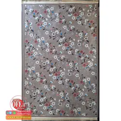 گلیم افشان زمینه نسکافه ای و نقره ای کد 722 - فرش ارزان