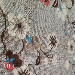 گلیم افشان زمینه نسکافه ای و نقره ای کد 722 - فرش ارزان