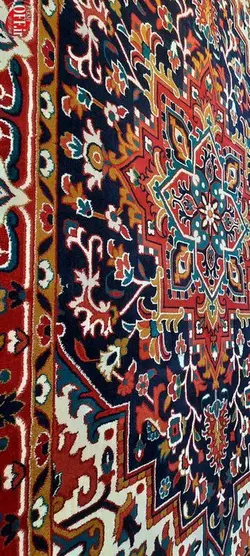 گبه سنتی طرح هریس سرمه ای کد 103s - فرش ارزان