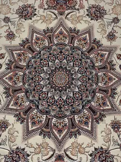 طرح مه ترنج کرم هزار شانه هیت ست - فرش ارزان