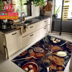 گلیم آشپزخانه طرح قاشق و چنگال 920 - فرش ارزان