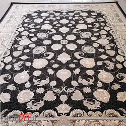 فرش افشان جدید روژین سرمه ای 700 شانه طلاکوب - فرش ارزان