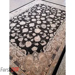 فرش افشان جدید روژین سرمه ای 700 شانه طلاکوب - فرش ارزان