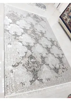 گبه طوسی مدرن کد 201t - فرش ارزان