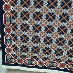 گلیم ایرانی طرح فانتزی سرمه ای کد g727 - فرش ارزان
