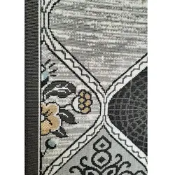 گلیم فرش فانتزی زمینه دودی کد j820 - فرش ارزان