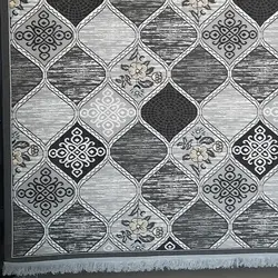 گلیم فرش فانتزی زمینه دودی کد j820 - فرش ارزان