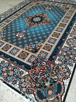 مینا سرمه ای ورجین طرح 700 کلکسیون صحرا - فرش ارزان