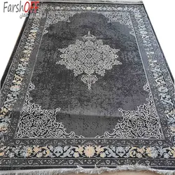 گلیم وینتیج زمینه دودی کد 100 - فرش ارزان