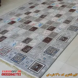 گلیم فانتزی نقره ای تراکم 700 کد j760no - فرش ارزان