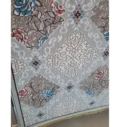 گلیم فرش طوسی فانتزی کد 712t - فرش ارزان
