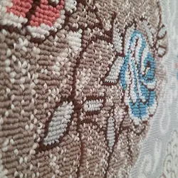 گلیم فرش طوسی فانتزی کد 712t - فرش ارزان