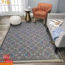 گلیم مدرن نقره ای کد 716 - فرش ارزان