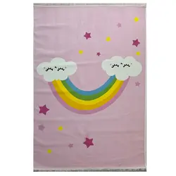 فرش کودک ابر و رنگین کمان کد 1184