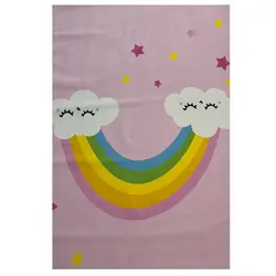 فرش کودک ابر و رنگین کمان کد 1184