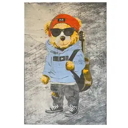 فرش کودک خرس و گیتار کدSB983