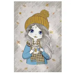 فرش کودک دختر کلاه دار کدSB967