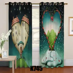 ست فرش پرده طرح خانه دوقلو کدF415