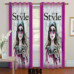 ست فرش پرده طرح دخترانه کدF470