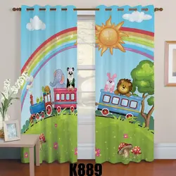 ست فرش پرده قطار حیوانات کدF466