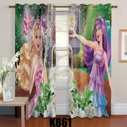 ست فرش پرده طرح دخترانه کدF442