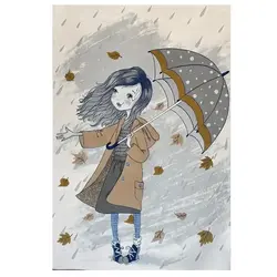 فرش کودک دختر و چتر کدSB953