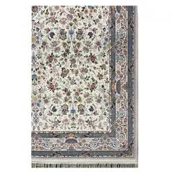 فرش ماشینی ۱۲۰۰ شانه زمینه کرم کدSH-1238