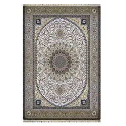 فرش ماشینی ۱۲۰۰ شانه زمینه کرم کدSH-1235