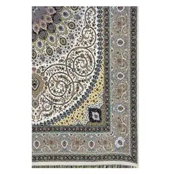 فرش ماشینی ۱۲۰۰ شانه زمینه کرم کدSH-1235