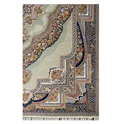 فرش ۷۰۰ شانه ماشینی زمینه خاکستری SH-718
