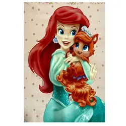 فرش کودک طرح پری دریایی کوچولو