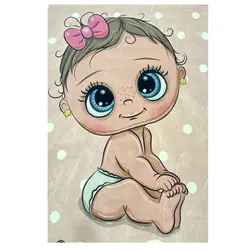 فرش کودک اختصاصی طرح نوزاد