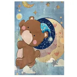 فرش کودک طرح خرس وماه کد100288