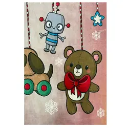 فرش عروسکی دخترانه زمینه صورتی کد100276