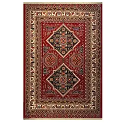 فرش گبه زمینه لاکی کد H50213