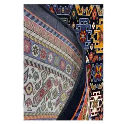 فرش گبه زمینه سرمه ایی کد H50210
